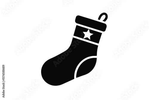 christmas stocking vector icon
