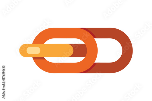Sausage Link Icon Vector Flat Meat On White