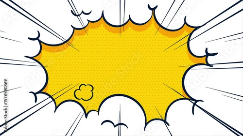 Expression balloon pop art style 4k video Animation | 4k animated radial rays and dots pattern | Motion graphics and digital composition | Vintage pop art background | Comic background animation 