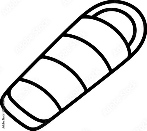 Sleeping bag outline icon vector

