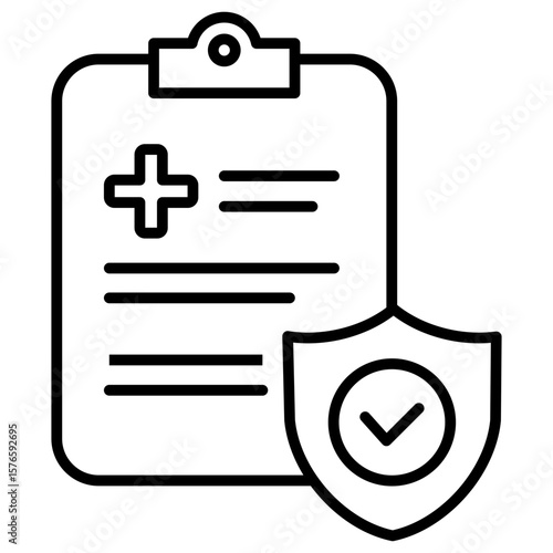 Health Insurance Outline Icon
