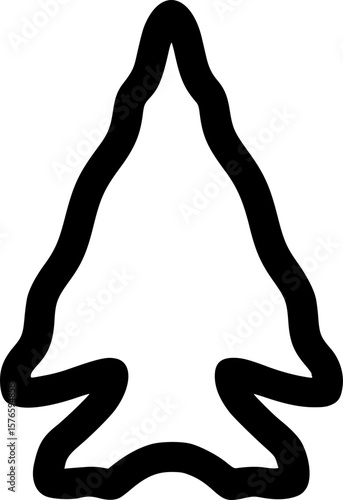 Bold outline arrowhead vector design

