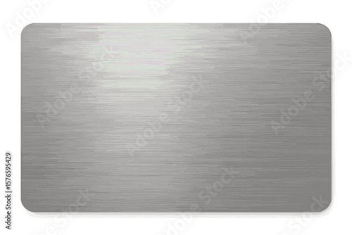 Brushed Silver Metal Texture Background, Wide Metallic Plate, Seamless Brushed Steel Gradient, Industrial Surface, Modern Metallic Pattern, Vector Illustration