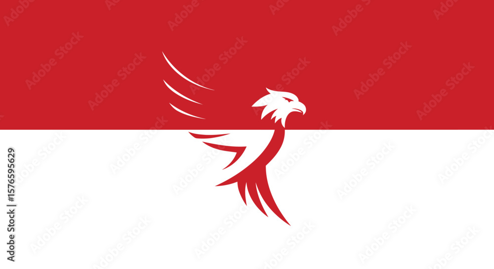 Fototapeta premium garuda Bird Logo Vector Symbol a Flag indonesia