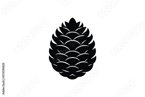 frosted pinecone vector icon