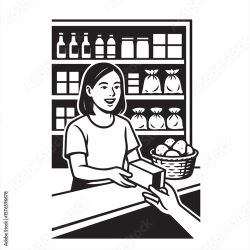 female shop assistant