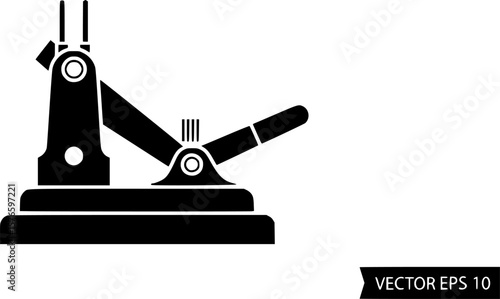 Telegraph key morse code communication device outline icon vector
