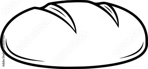 Sourdough loaf outline icon vector
