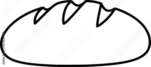 Sourdough loaf outline icon vector
