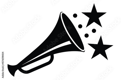 holiday fanfare vector icon