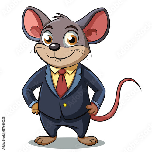 Cartoon mouse in a business suit (2)