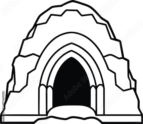 Mysterious Cave Entrance A Stone Archway into the Unknown