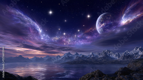 All planets lining up in the astral sky