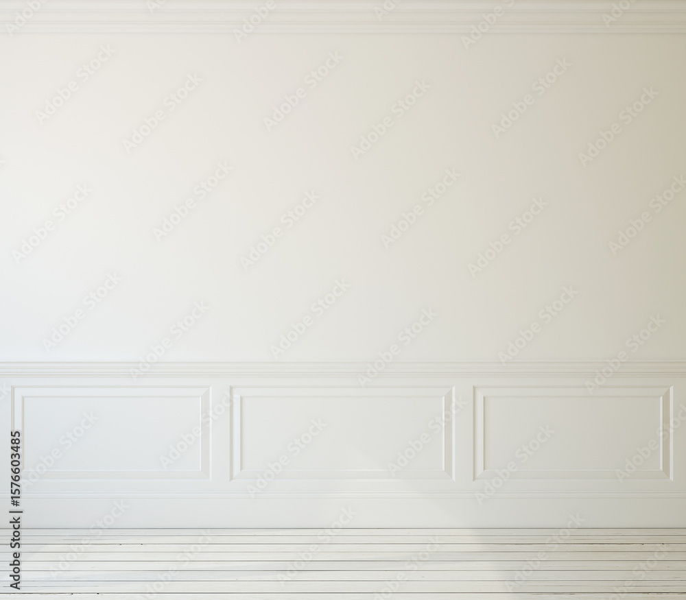 Fototapeta premium Sleek Empty Room with Clean Lines and Neutral Tones, Perfect for Interior Design Concept Development