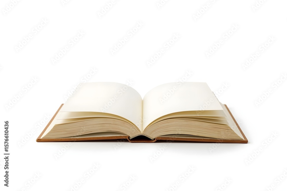 Blank open book on white background with clipping path Blank open book on white background with clipping path