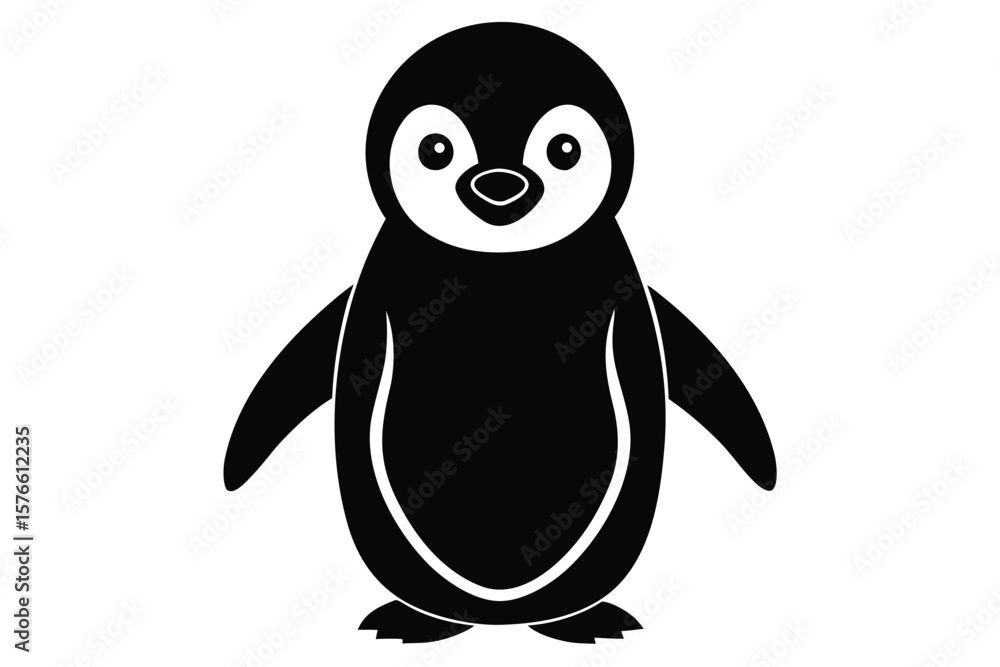 Fototapeta premium baby penguin vector icon