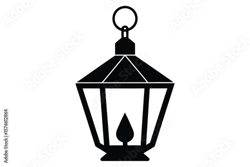 candle lantern vector icon