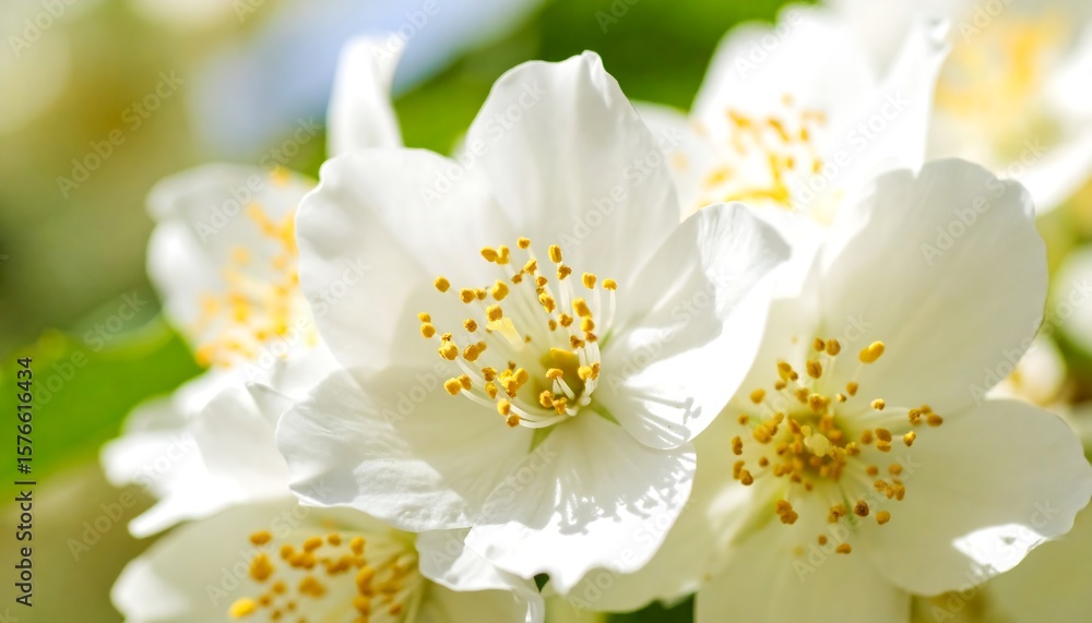 Obraz premium Close-up of jasmine blossoms