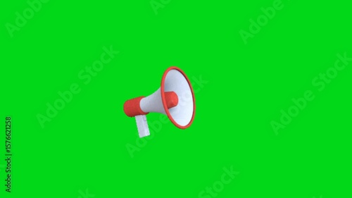megaphone animation on green screen