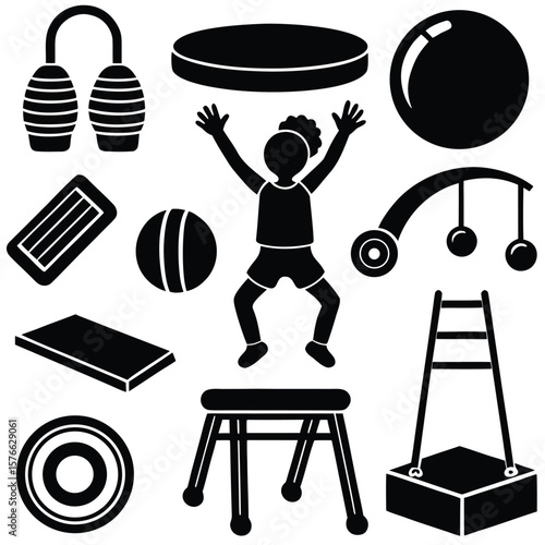 Gymnastics Equipment Icons  A Visual Guide to  Kids' Gymnastics Apparatus