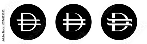 United Arab Emirates Dirham with several versions of symbols set vector illustration