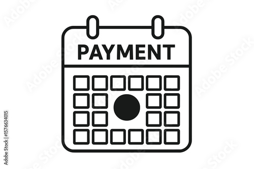Payment calendar, monthly payment reminder, subscription billing date, payday, tax day, recurring online payments, finance schedule, vector illustration