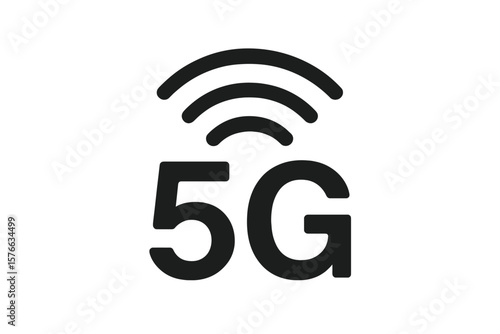 5g network technology icon symbol. High speed mobile internet connection sign. Wireless communication data signal. Vector logo illustration for broadband telecommunication concept.