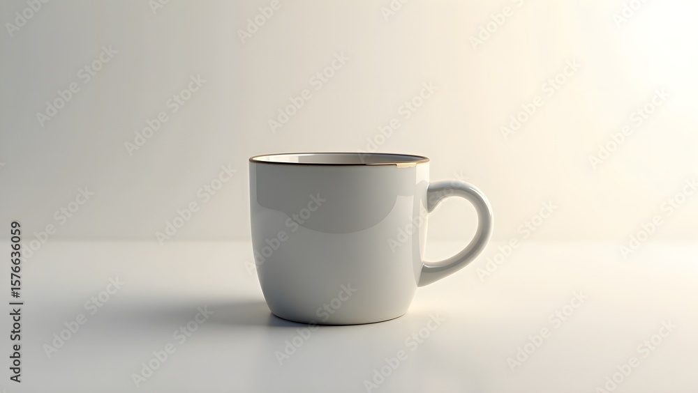 Obraz premium Blank Coffee Mug Front View on White Background