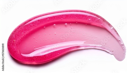 pink gel swatch on a white background refreshing shampoo or shower gel texture1 jpg