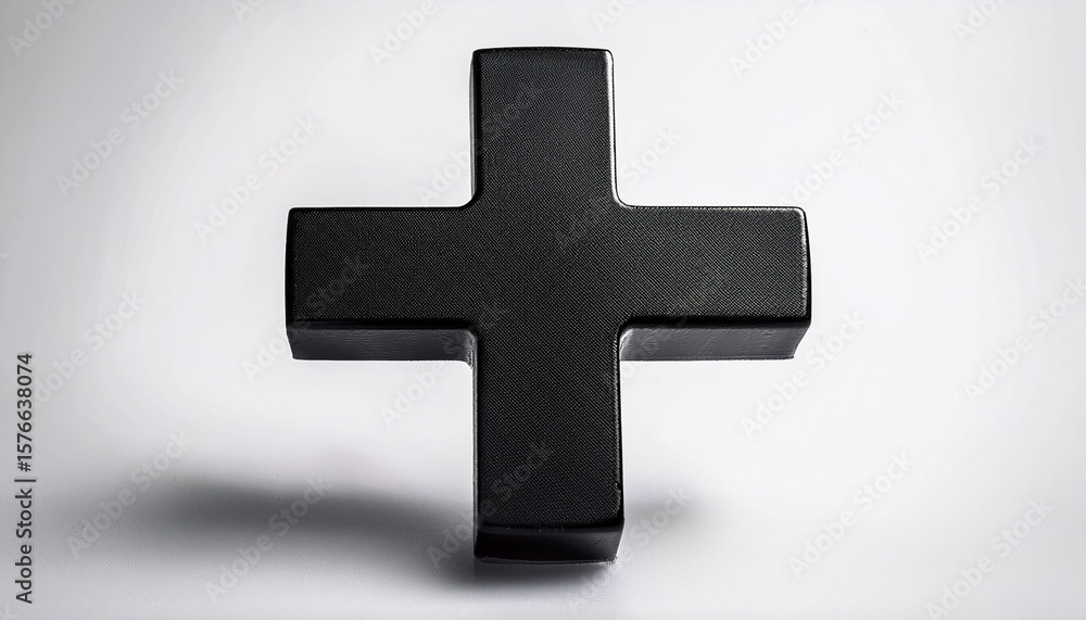 Fototapeta premium black cross mark on white background for blogs