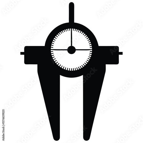Gym Instructor element isolated body fat caliper on white background