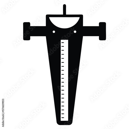 Gym Instructor element isolated body fat caliper on white background