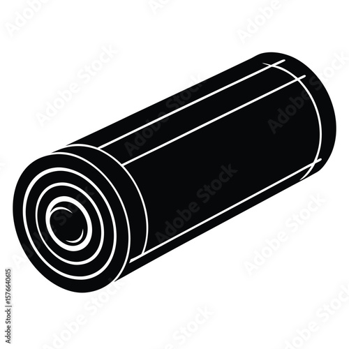 Gym Instructor element isolated foam roller on white background
