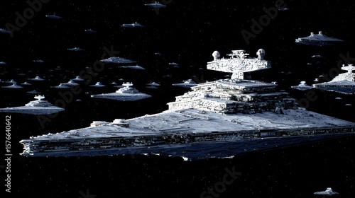 Star Wars-like ships in space