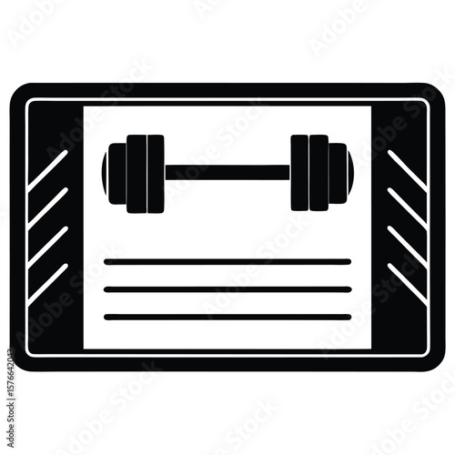 Gym Instructor element isolated gym membership card on white background