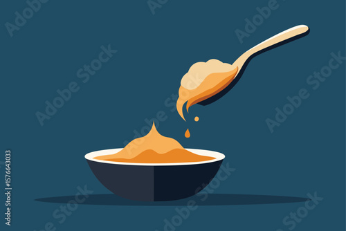 animated gravy pouring over mashed potatoes with .eps