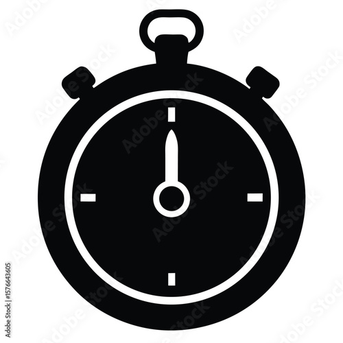 Gym Instructor element isolated hiit timer on white background