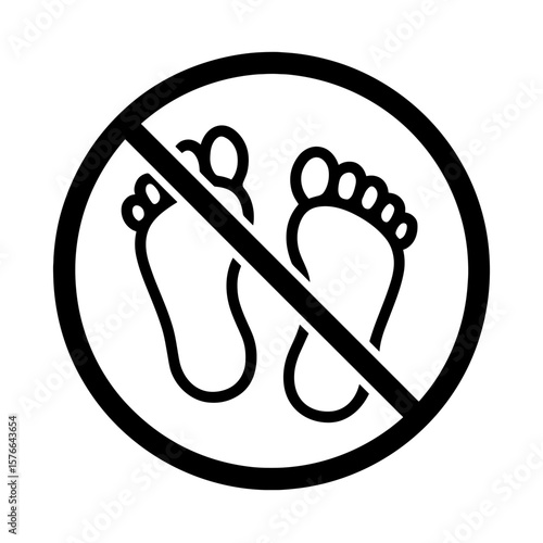 no bare feet icon
