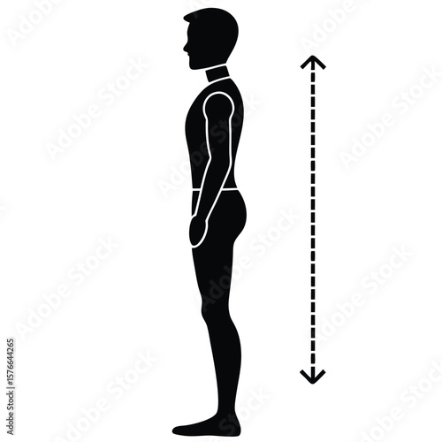 Gym Instructor element isolated posture correction chart on white backgro