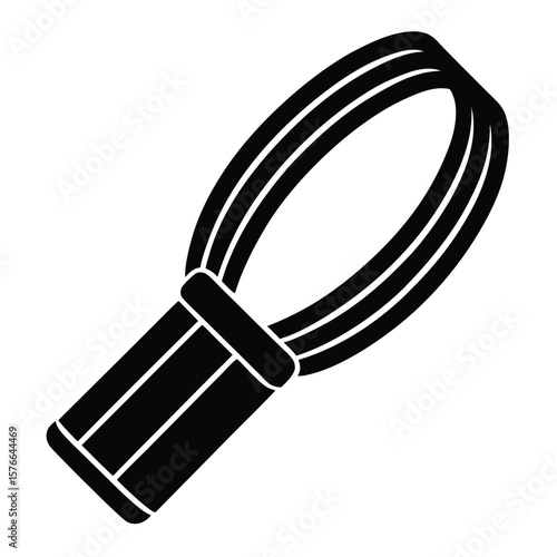 Gym Instructor element isolated resistance band on white background