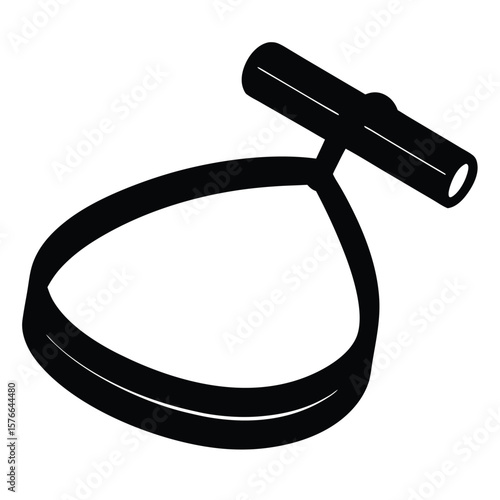 Gym Instructor element isolated resistance band on white background
