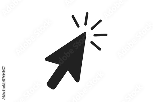 Computer mouse click cursor icon. Pointer click symbol. Hand pointer sign. Clicking finger. Pixel cursor or computer mouse pointer. Vector icon for web. Arrow select.