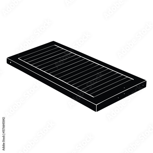 Gym Instructor element isolated warm up mat on white background