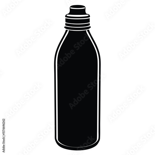 Gym Instructor element isolated water bottle on white background