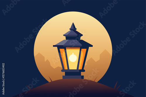  vector lantern mockup for spooky halloween candle.eps