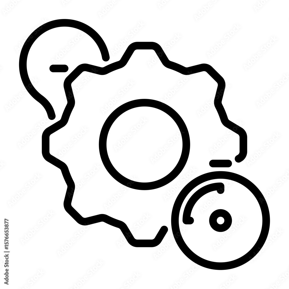 Gear icon, line icon style Gear icon, line icon style