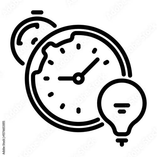 efficient icon, line icon style