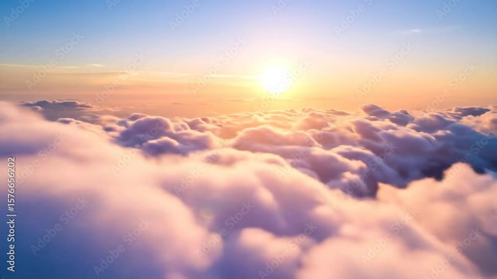 Aerial View Of Sunset Cloudscape Aerial View Of Sunset Cloudscape