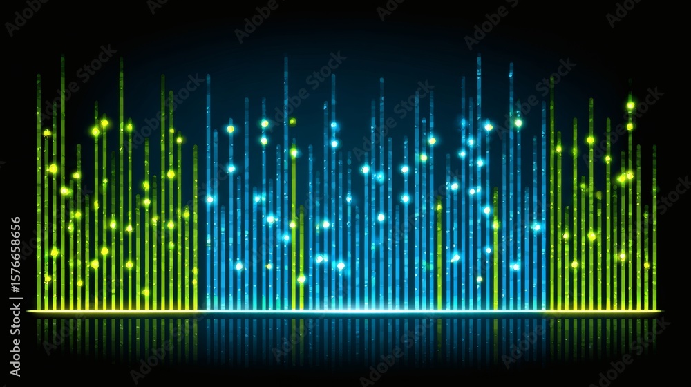 Abstract Light Graphic Equalizer Display Abstract Light Graphic Equalizer Display
