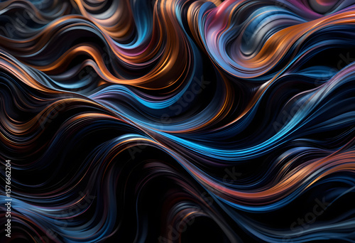 Flowing Swirls of Color in Abstract Render